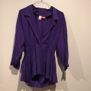 Vintage Claude Dark Purple Collared Blouse